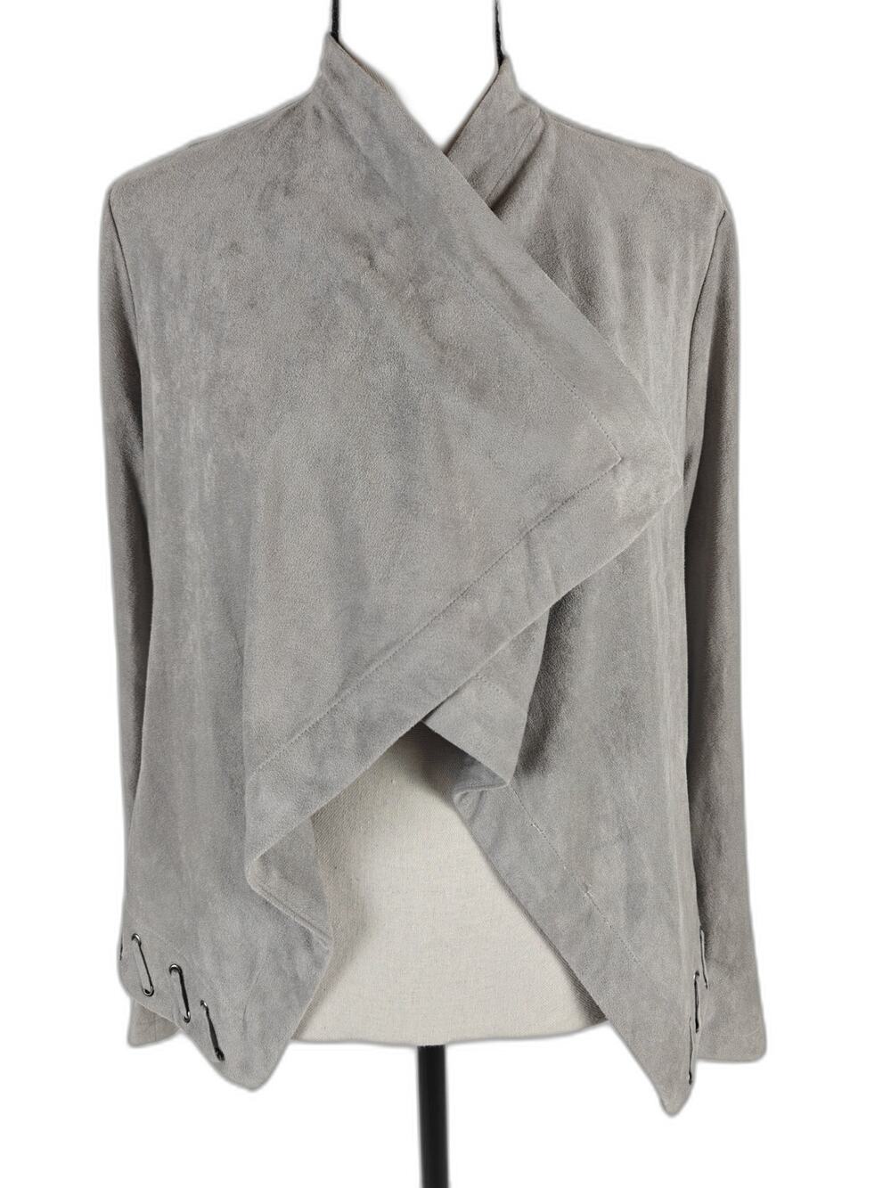Women BB Dakota Faux Suede Jacket Gray Small